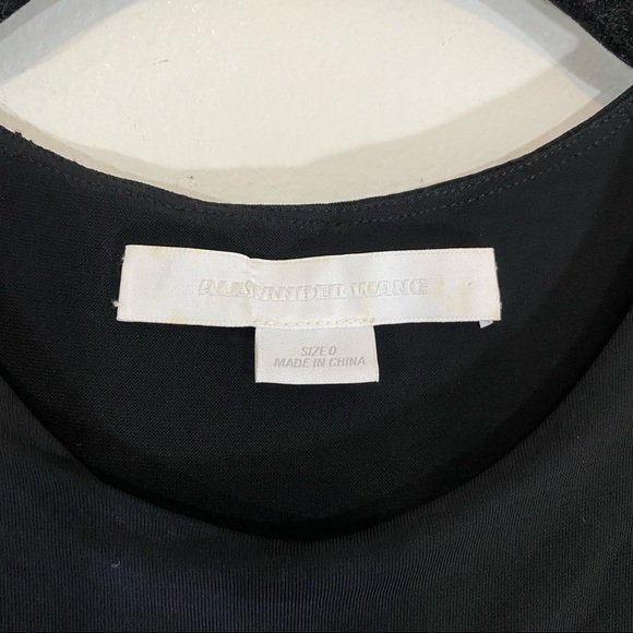 Alexander Wang Draped Cutout Dress Black Stretchy Jersey Sleeveless High Neck 0 - Picture 4 of 7